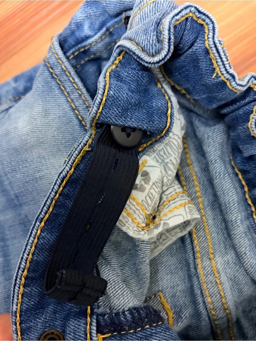 Boys Blue Washed Straight-Leg Jeans